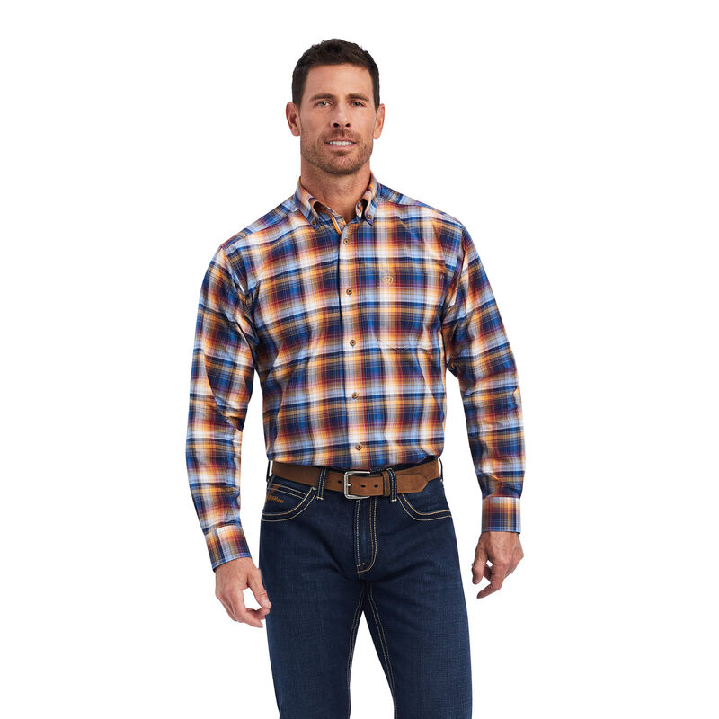Ariat Hemden Herren - Pro Series Nigel Stretch Classic Fit Braun/Navy/Schwarz ( WTCDL-5203 )
